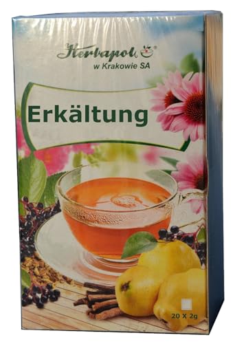 Bei Erkältung, 20x2g Tee, mit Echinacea, Cistus incanus, Baikal Helmkraut, Süßholz, Holunder, stärkt Abwehrkräfte, erkältungstee, Halsschmerzen