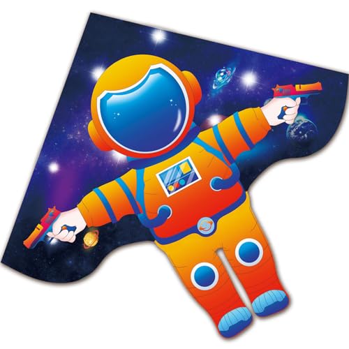HONBO Large Delta Kites for Kids & Adults,Easy to Fly Kite,Beginner Kites for Kids Ages 4-8,Beach Kite for Outdoor Games and Activities(Astronaut)