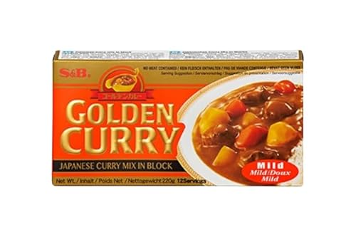 3x220g S&B GOLDEN CURRY MIX - Japanese Curry Mix - vegetarian no meat contained - 3 Geschmäcker: Mild, Medium Hot & Hot