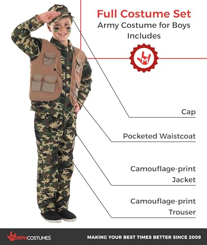 Disfraz Completo Ejército para Niños Talla XL miniatura 2