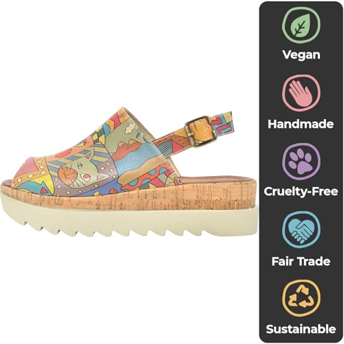Image of DOGO Platform Sandals Women - Vegan and Handmade Wedge Sandals for Women