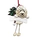 Goldendoodle Ornament with Unique "Dangling Legs" Hand Painted and Easily Personalized Christmas Ornament