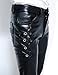 Idopy Men`s Black Slim Fit Soft PU Faux Leather Biker Pants 31 2#