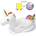 Baby Pool Float, Unicorn Inflatable Rafts Swim Ring Swimming Pool Toys for Kids- Bonus Carry Bag & Flamingo Drink Float