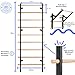 Balance Calisthenics Wood Stall Bar Swedish Ladder With Dip bars Pullup Bar Olympic rings resistance bands Suspension Trainer with 9 Strategic Rods, for Home, Gym, School and Clinics Stallbars Workout