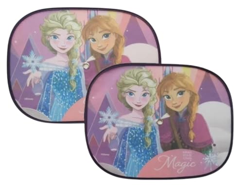 Pare-soleil latéraux pour enfants Frozen Disney paire de rideaux de voiture 44 x 35 cm protection UV