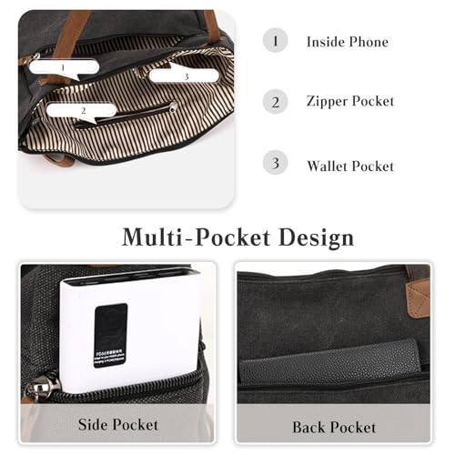 Bolso tote para mujer canvas con gran capacidad miniatura 5