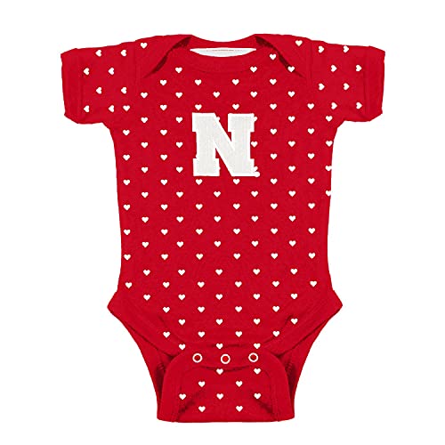 Image of Two Feet Ahead Hearts Baby Bodysuit Creeper Baby Girl Clothes Newborn Infants Sizes 0-3M 6M 12M