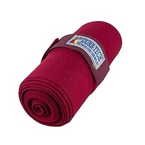 Dura-Tech Standing Wraps for Horses | Color Burgundy | Optimal Comfort & Support | Ideal for Post-Exercise & Trailering | Right Tension Application | Secure Closure