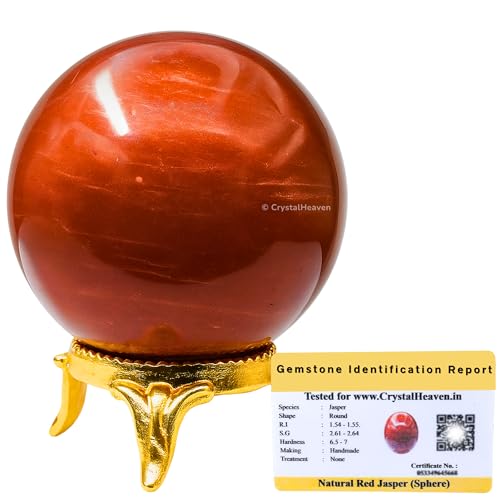 Image of Certified Red Jasper Crystal Ball for Meditation