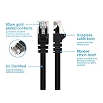 Monoprice 0.5FT 24AWG Cat6 550MHz UTP Ethernet Bare Copper Network Cable - Black - Image 3