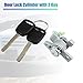 X AUTOHAUX 1 Set Door Lock Cylinder Set Kit with 2 Keys for Honda Odyssey 2005 2006 2007 2008 2009 2010 LH Front Left Driver Side Door Lock Tumbler with Key 72185-SHJ-A01 72185SHJA01