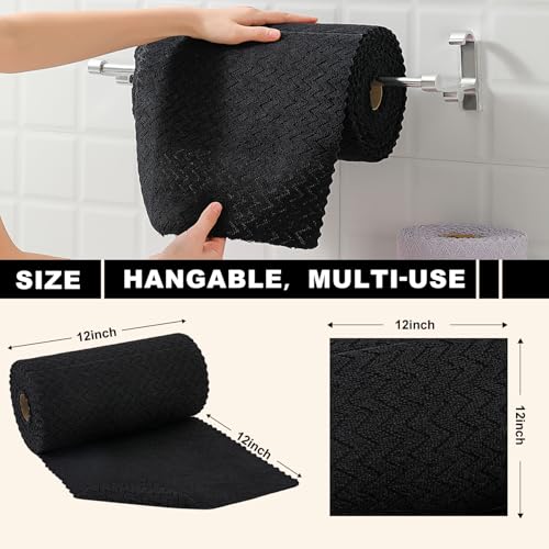 Image of 80 Pack Microfiber Cleaning Cloth Roll Reusable Paper Towels 12 inchx12 inch Tear Away Cloth,Absorbent Dish Rags for House Kitchen,Wash Cloths,Lint Free Rags for Window Cars Cleaning Supplies
