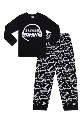 Ya en mundofriki.es: Conjunto de pijama largo para niños I´d Rather Be Gaming en negro y blanco, Negro, 15-16 años
