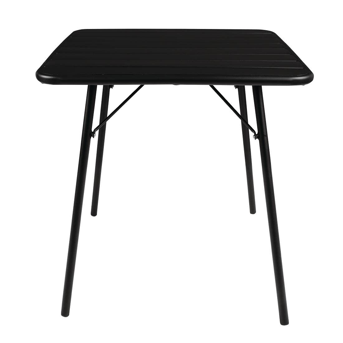 Bolero cf-mt-e030 schwarz Lattenrost quadratisch Stahl Tisch, 700 mm, schwarz