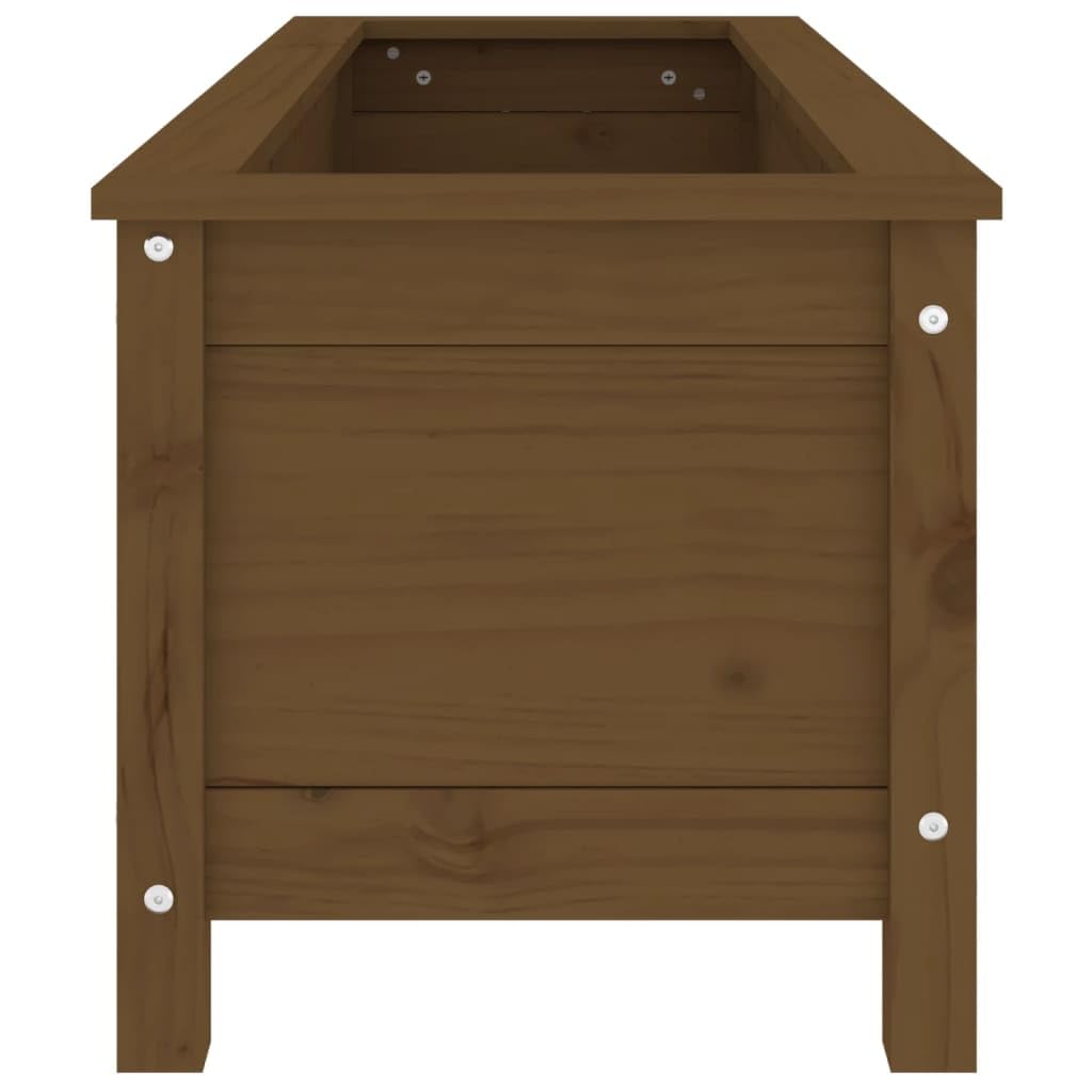 Arriate Elevado de Madera de Pino Maciza para Jardín, Huerto Urbano, Balcón o Patio con Amplio Espacio para Plantas, Verduras y Hierbas Aromáticas