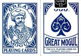 Great Mogul US Index Poker Playing Cards, Standard (Pack of 2, Blue)