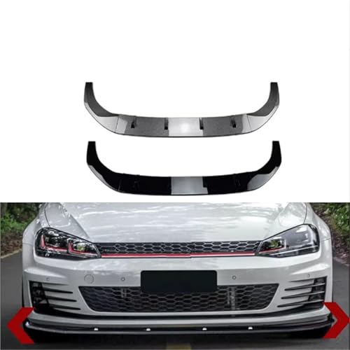 Diffuseur de Lèvre Avant Golf 7 GTI Kit Aérodynamique 3 Pièces ABS Gloss Black - 3