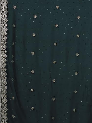 Image of SAREE MALL Women's Georgette Embroidered Saree With Unstitched Blouse (JAYSHREE5001 JS Parent)
