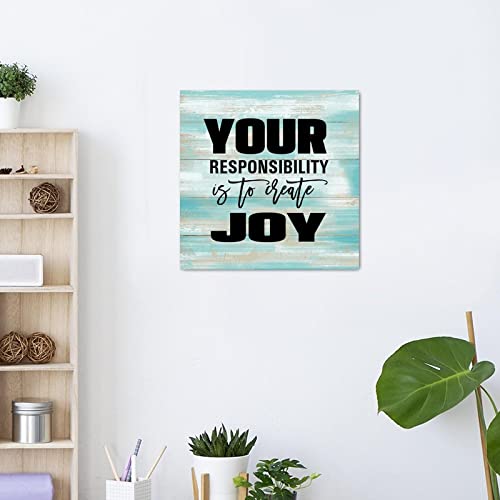 Panneau en bois inspirant Create Joy pour une chambre cocooning - 3