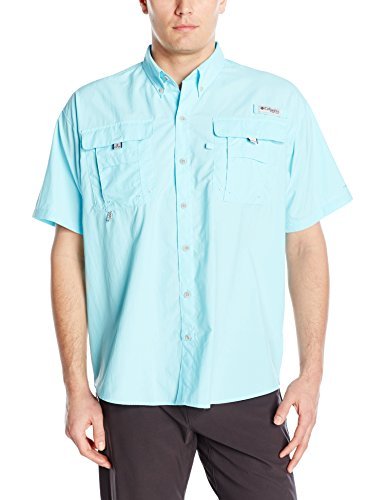 Columbia Men's Standard Bahama Ii Short Sleeve Shirt, Coastal Blue, X-Small
