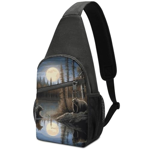 Mochila tipo sling Forest Bears ligera para senderismo miniatura 1