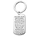 Jvvsci Dad Mom to Son Keychain I Want You to Believe Deep in Your Heart Inspirational Message Keychain Birthday Gift for Boys Teen (mom to Son Keychain)