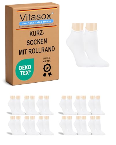 Chaussettes femme blanches Vitasox 39/42 unies et confortables style casual