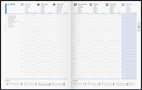 rido/idé Weekly calendar 2024, 2 pages = 1 week, sheet size 20.8 x 25.8 cm, black - Image 2