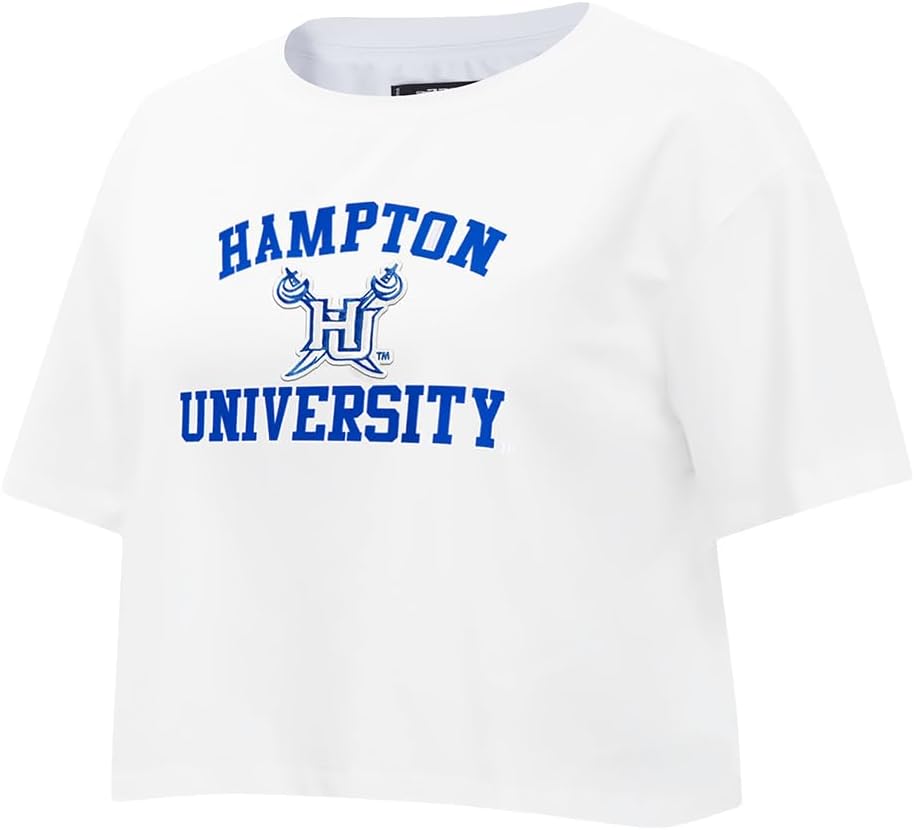 Pro Standard Womens Hampton University Classic Essentials Short Sleeve Boxy Tee White XL - Image 3