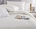 Cupocupa King Size Comforter Set;White Comforter Boho Tufted Lightweight Bedding Sets 3PCS Pom Pom Comforter Soft Jacquard with 2 Pillow Cases for All Season