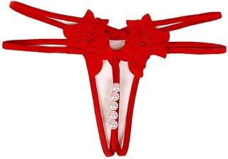 String ouvert à l'entrejambe, culotte ajourée en dentelle pour femme