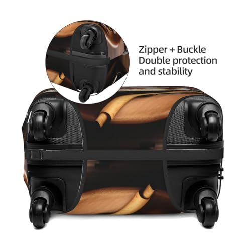 Delicious Heart Coffee Print Elastic Washable Baggage Protector Universal Suitcase Cover Travel Luggage Cover4