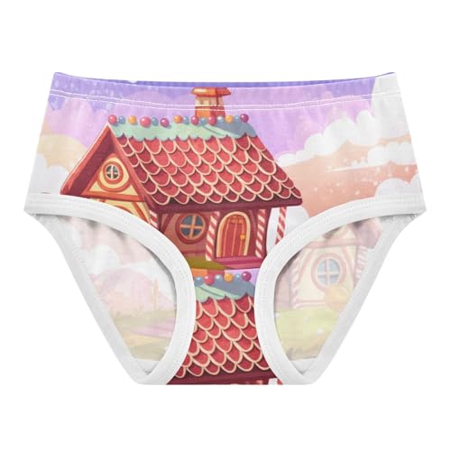 Cute Cartoon Gingerbread House Cute Panties Girl Girls Underwear Toddler Cotton Colorful Briefs Girls Undies 2t