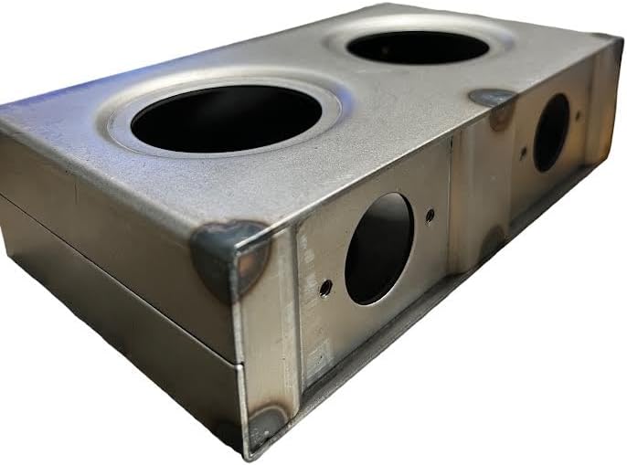 JM Steel 2 "Cerradura de puerta de doble agujero. Caja de bloqueo doble de 2". para perilla de manija de puerta y perilla de perno muerto.