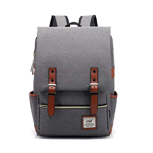 Mochila vintage de lona para viagem, mochila de passeio para trilhas, acampamento, escola, para mulh