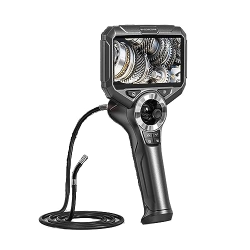 Endoscopio Industrial De Dirección Integral 6mm Y 360 Grados For Inspección Tuberías Coche, Boroscopio con Cámara Alcantarillado Pantalla HD 5 Pulgadas Imágenes Más Claras Inspecciones Precisas