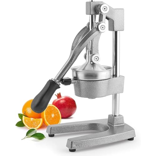 H&H Spremimelograno Professionale a Leva – In Metallo, Colore Grigio, Design Robusto 29x40 cm – Ideale per Melograni, Agrumi, Uso Domestico e Professionale