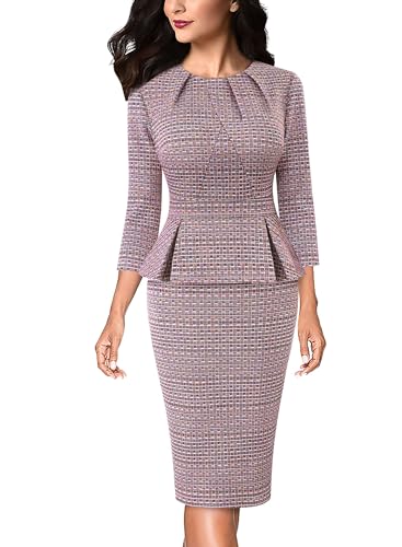 Image of VFSHOW Womens Peplum Work Business Office Church Bodycon Sheath Dress