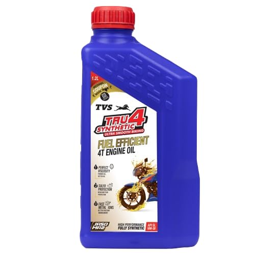 Image of TVS TRU4 Synthetic Engine OIl 1.2 Ltr, 10W30, API SL and JASO MA2,HIGH PERFORMANCE FULLY SYNTHETIC FUEL EFFICIENT ENGINE OIL
