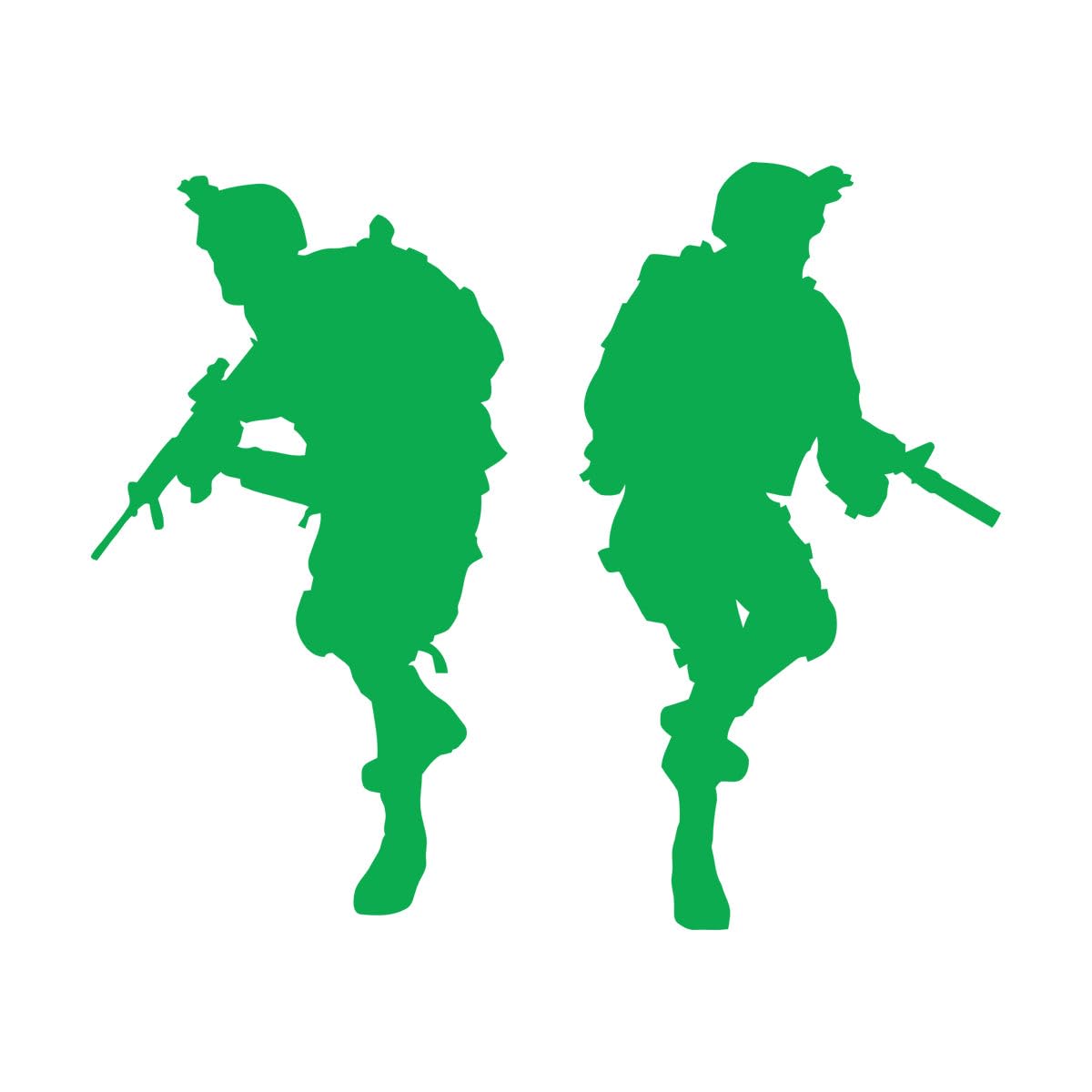Engraving Decals Soldiery Military War Weapon Army Warrior 81x97.2cm Easy Installation Extra Large Green — image 1
