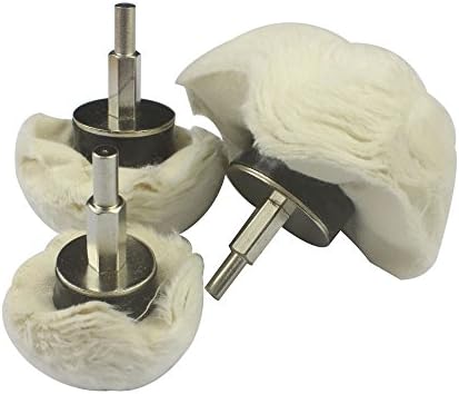 Carving Expert 100% Cotton Dome Polishing Mop Buffing Wheel Polish Pad Polishers Drills (100MM + 75MM + 55MM)