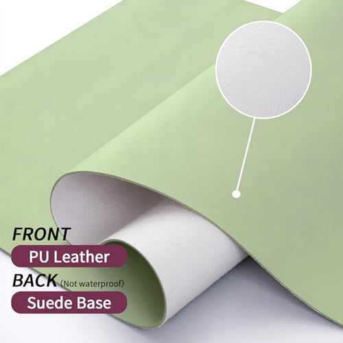 Image of Bloss Leather Desk Mat and Keyboard Wrist Rest, Large Mouse Pad + Keyboard Pad+Mouse Wrist Support, Non-Slip Desk Mat Protector for St Patricks Day(31.5x15.7 Inches, Green)