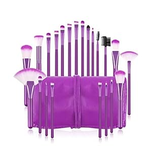 22pcs Makeup Brushes Kit Foundation Powder Eye Shadow Lip Blusher Brush Brown Hair Make Up Brushes Tool Set(Color:1)