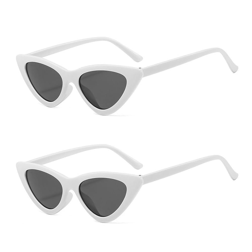 OZPYKAEWomen Cat Eye Sunglasses,Vintage Goggles Plastic Frame Sunglasses Cat Eye Mod Style Style Retro Sunglasses