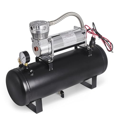 ZHSYMX 200PSI Heavy Duty Air Suspension On Board Air Compressor with 2 Gallon Tank (Integrated type) for Truck/Air Horns/Suspension/Air Locker