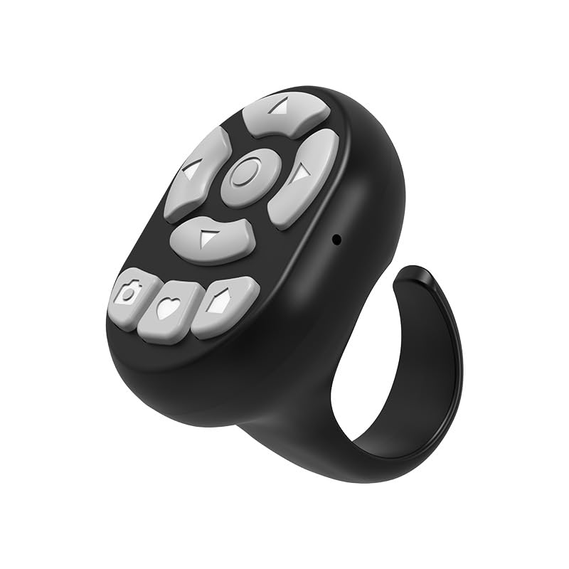指マウス bluetooth ページターナー シャッター 72時間持続可能リングマウス tiktok kindle 遠隔 操作 超小型 ワイヤレス フィンガー タブレット/スマホ/Android/IOS対応 (ブラック)
