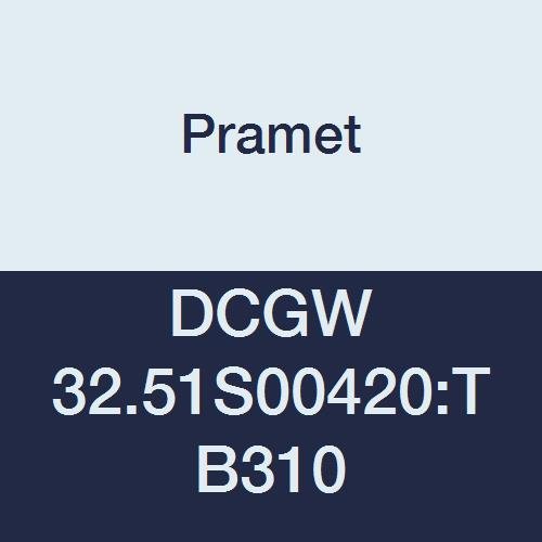 DCGW 32.51S00420:TB310 Carbide Polycrystalline Cubic Boron Nitride (PCD) Aluminum, Indexable Turning Insert, 0.016" Radius, CBN, 55 Degree Diamond (Pack of 2)
