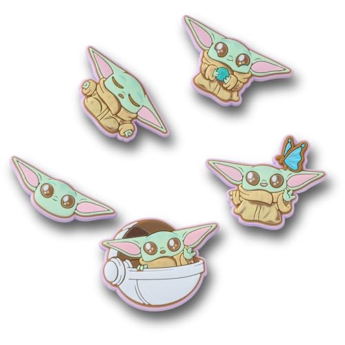 Image of Crocs Jibbitz Disney Star Wars Shoe Charm Packs, Grogu, 5-Pack