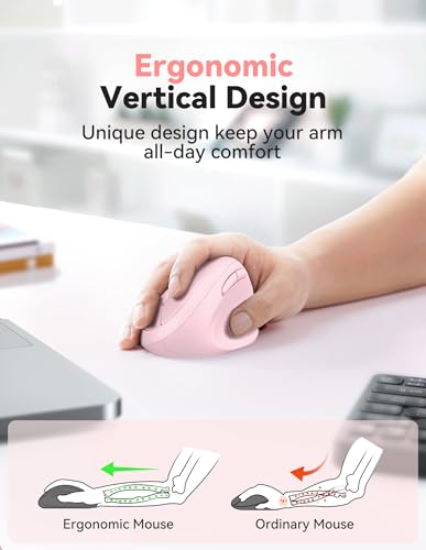 Image of TECKNET Ergonomic Wireless Mouse 2.4G Vertical Mouse Silent 4800 DPI